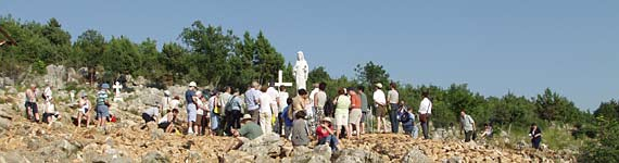 La Colline des apparitions à Medjugorje.