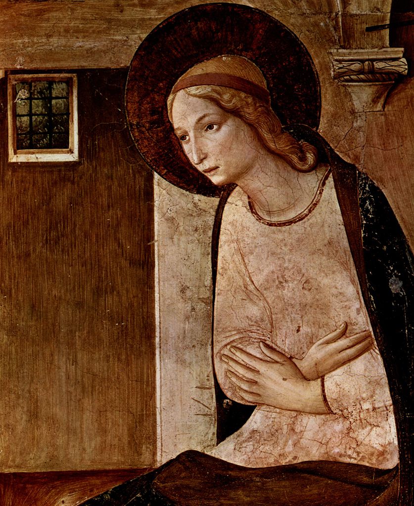 Marie (The Annunciation, Fra Angelico, 1446).