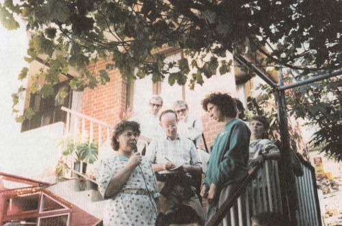 Chez Marija avec C. Auboyneau et les pères Girard.